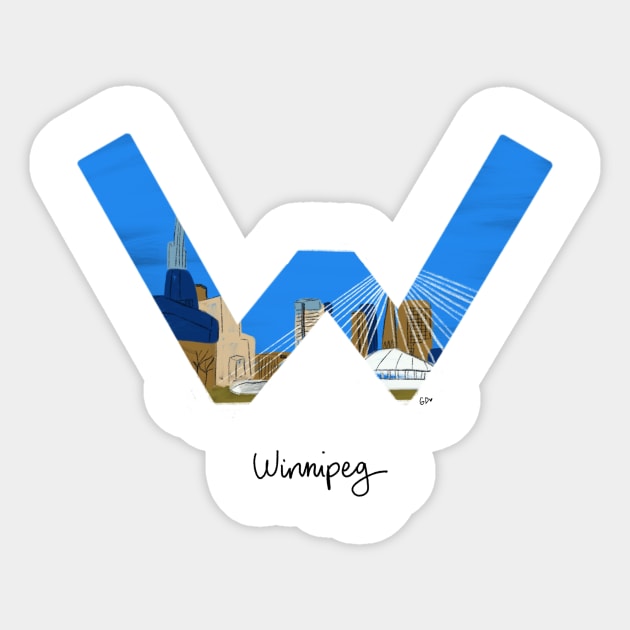 Bucket list destination - Winnipeg Sticker by gabbadelgado